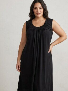 Bandolina black ruched scoop next dress | Size 12